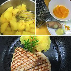 Varkenshaas met appel-gembersaus