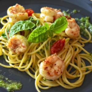 Boerenkoolpesto met spaghetti