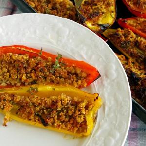 Gevulde puntpaprika's met gehakt
