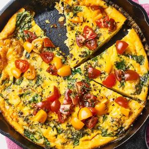 Omeletpuntjes met basilicum